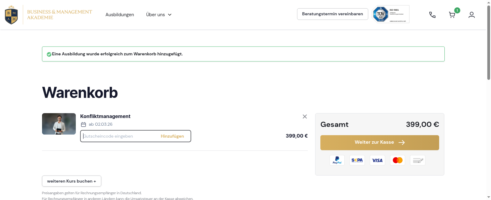 Business Management Akademie Screenshot