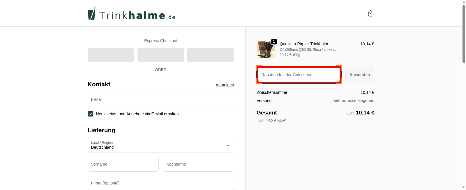 Trinkhalme Screenshot