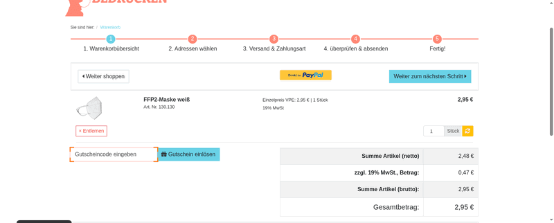 Masken-bedrucken Screenshot