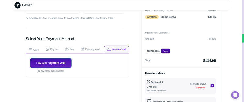 PureVPN Screenshot