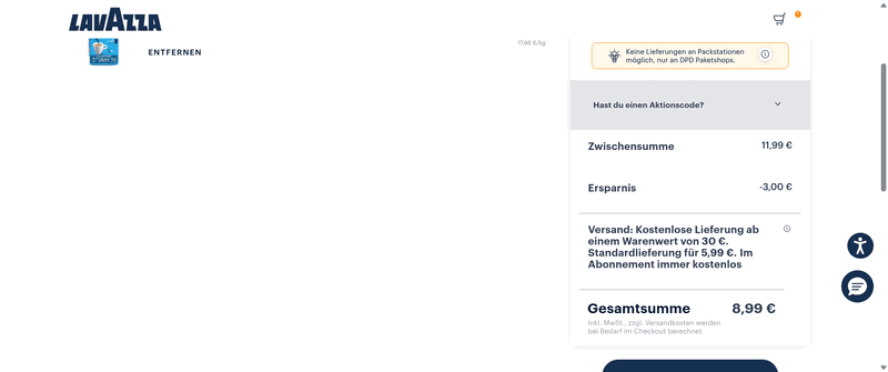 Lavazza Screenshot