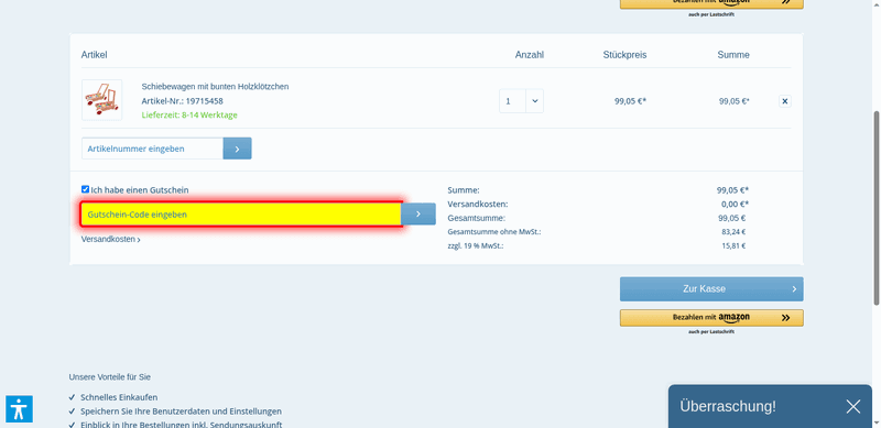 Spielgeschenke Screenshot