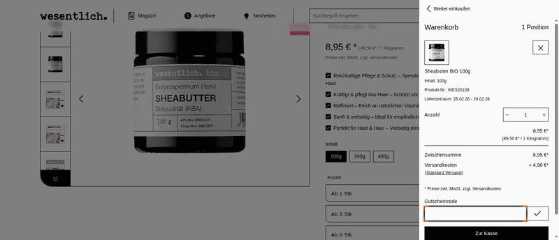 Wesentlich Screenshot