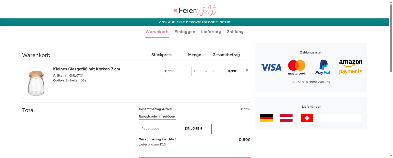 Feierwelt Screenshot