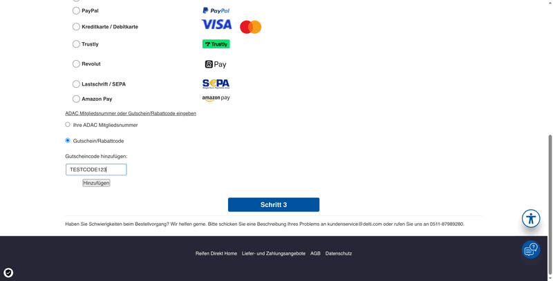 ReifenDirekt Screenshot