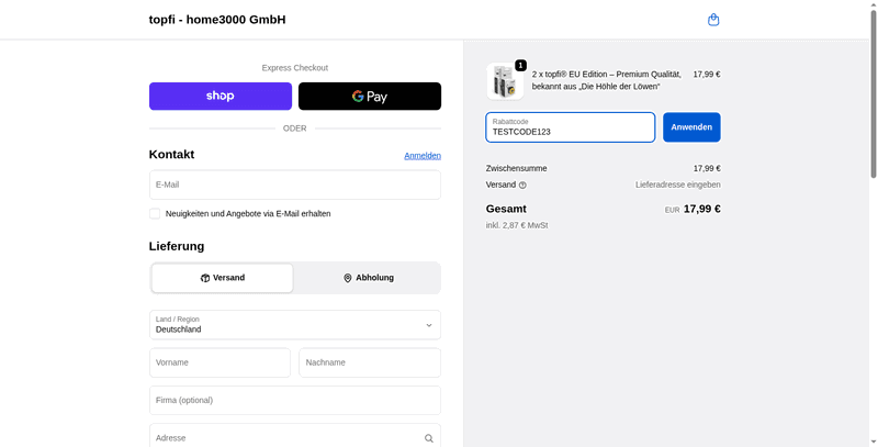 Topfi Screenshot
