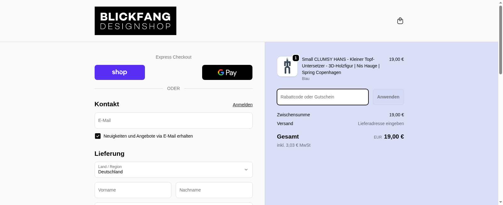 BLICKFANG Designshop Screenshot