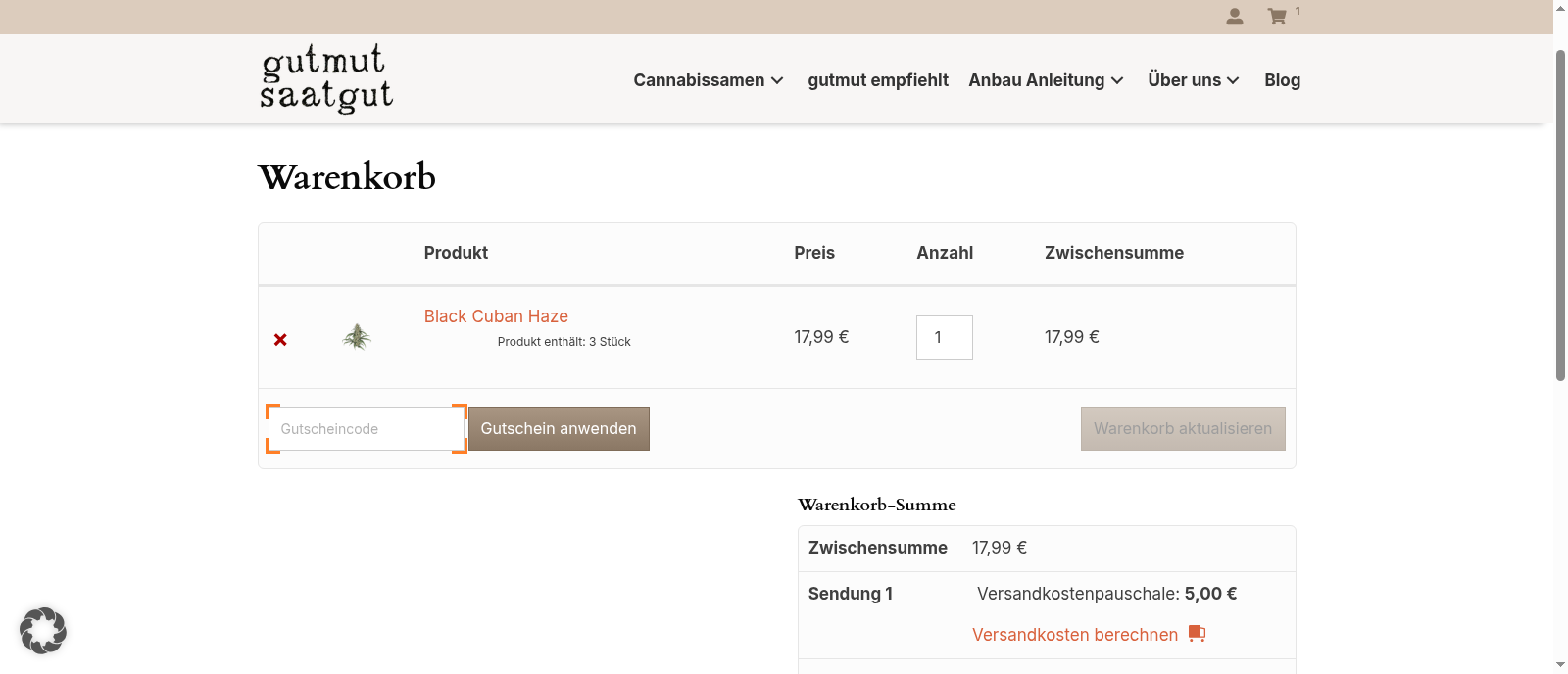 Gutmut Saatgut Screenshot