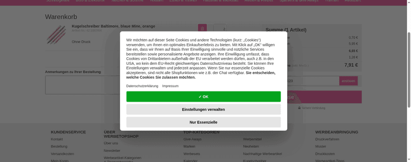 WerbeTopShop Screenshot