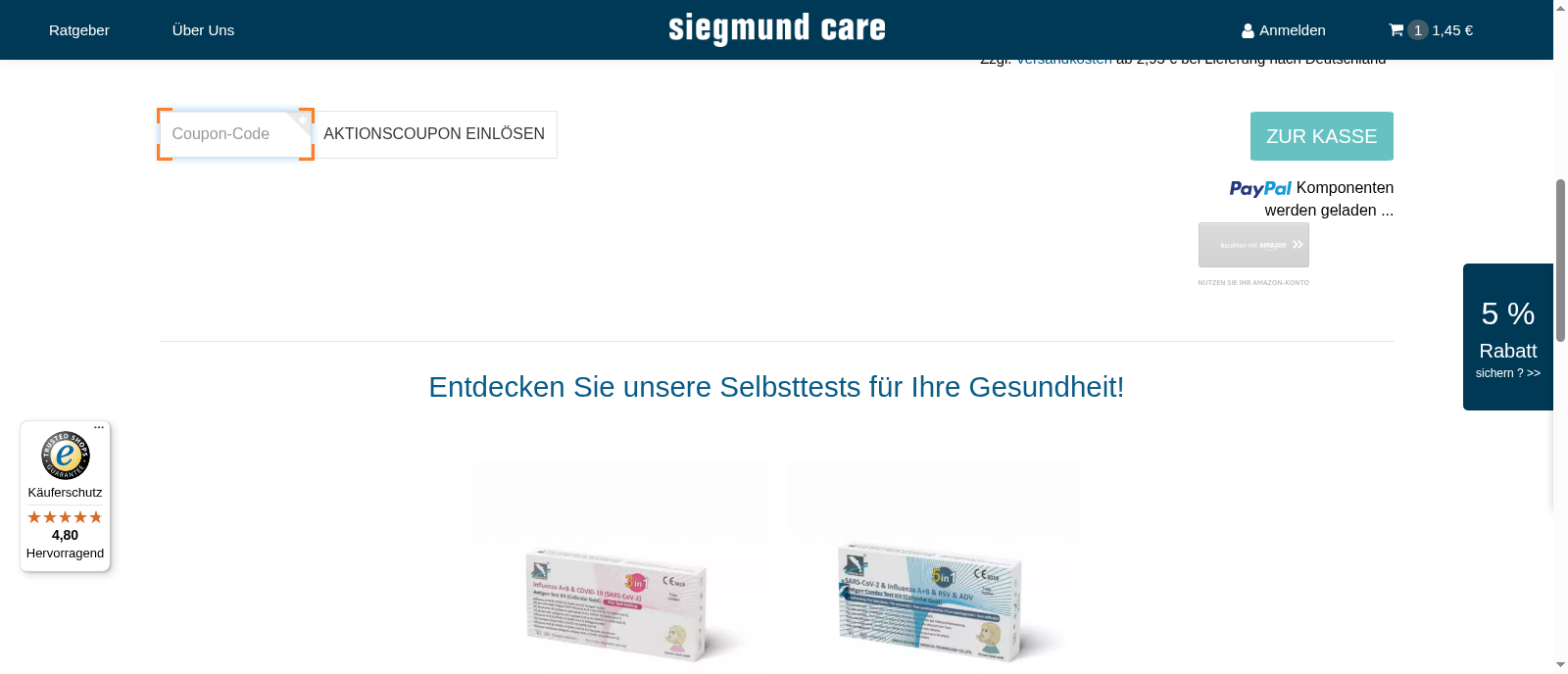 Siegmund Care Screenshot