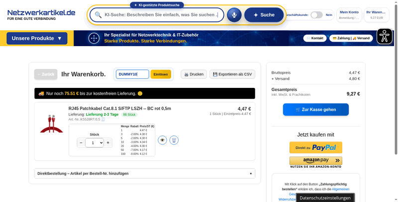 Netzwerkartikel.de Screenshot