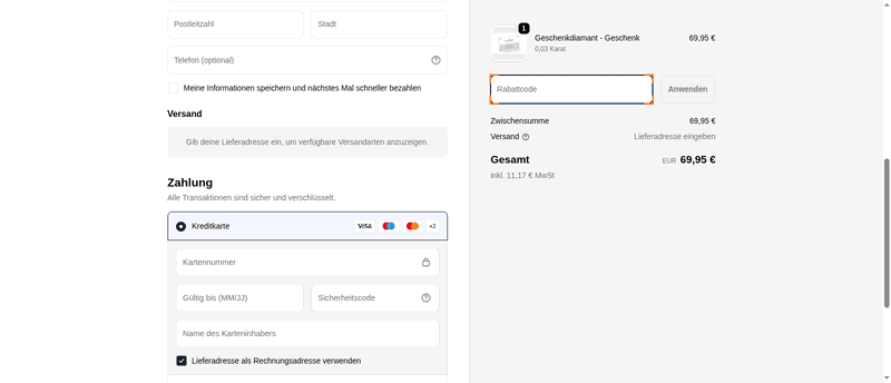 Geschenkdiamant Screenshot