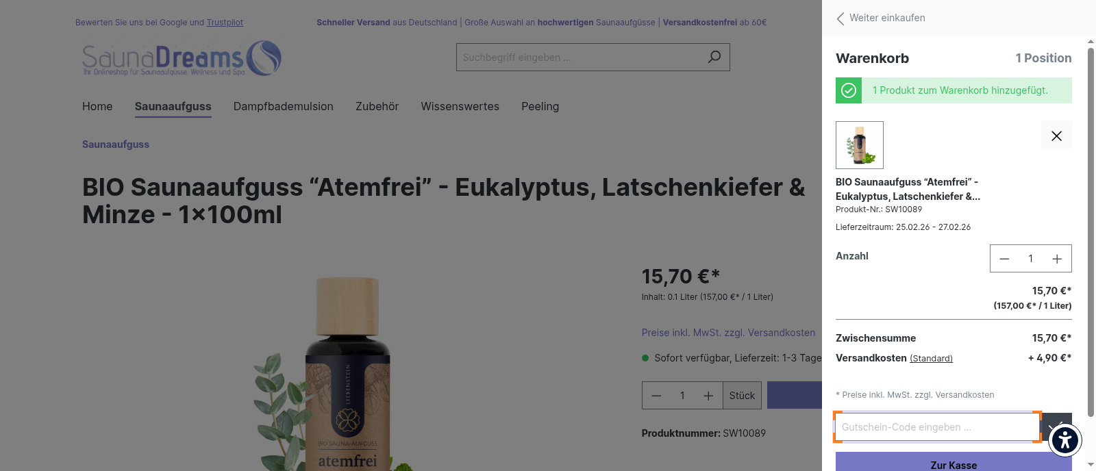 SaunaDreams Screenshot