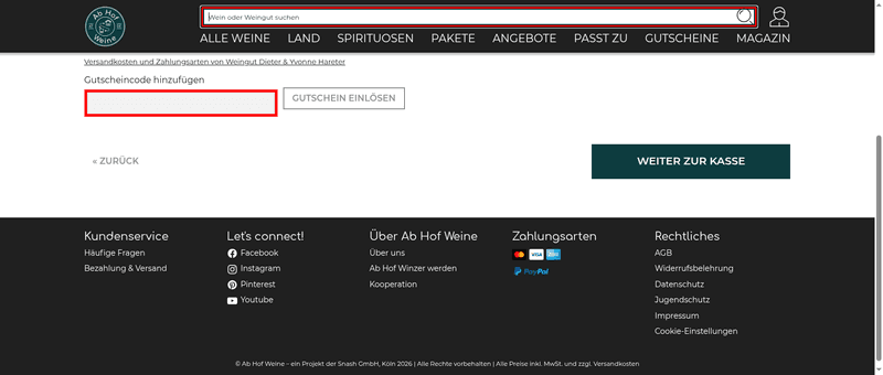Ab Hof Weine Screenshot