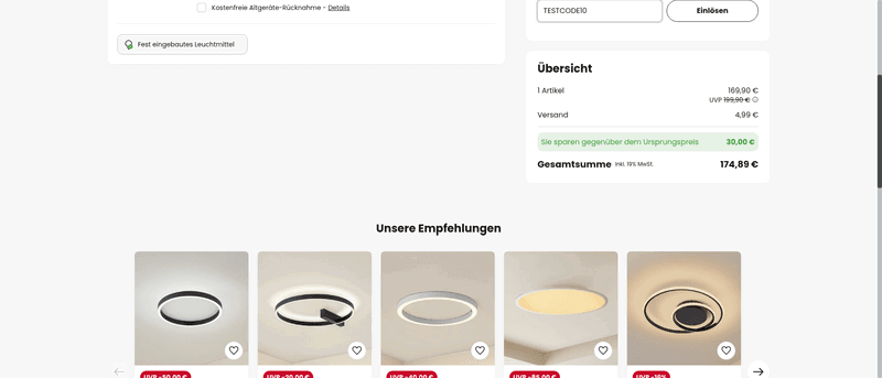 Lampenwelt Screenshot