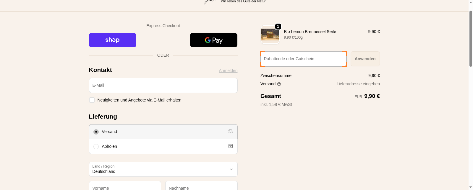Landseife Screenshot