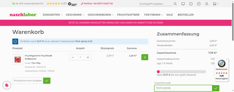 Naschlabor Screenshot