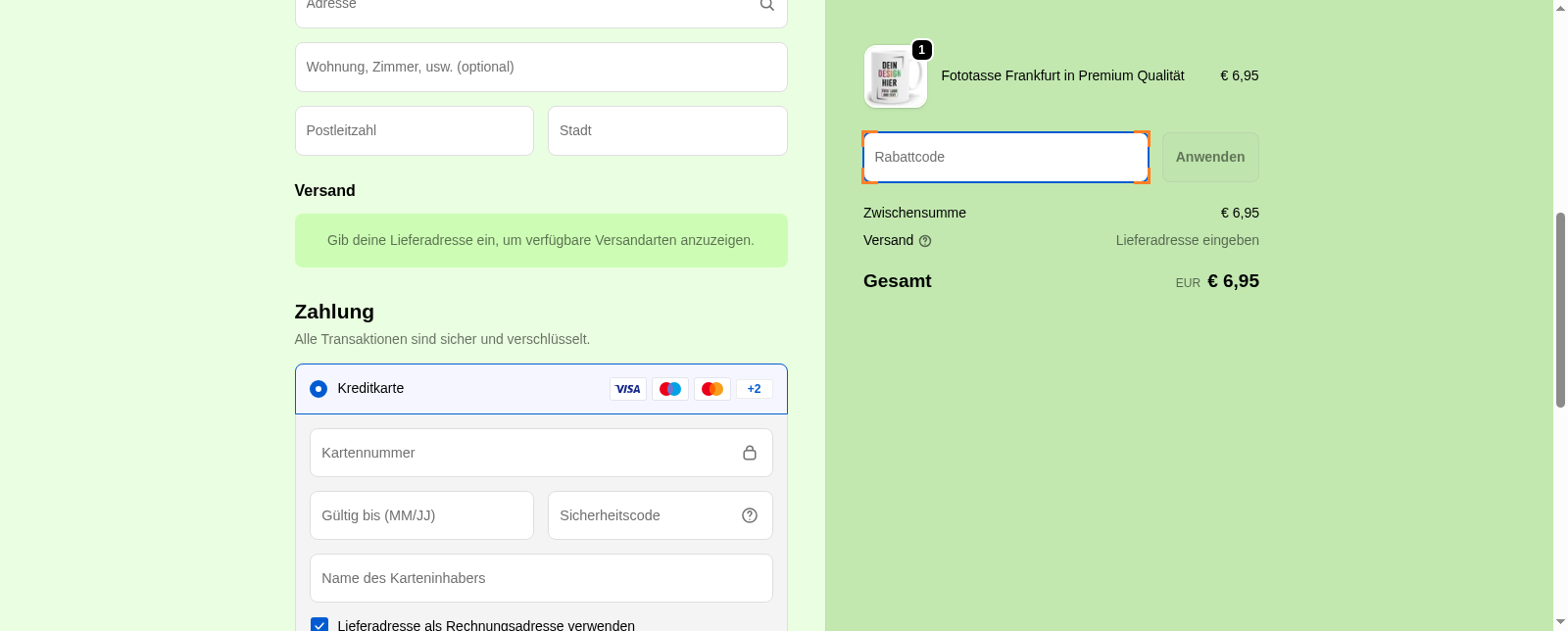 Fototassen Screenshot