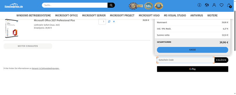 Lizenzexpress Screenshot