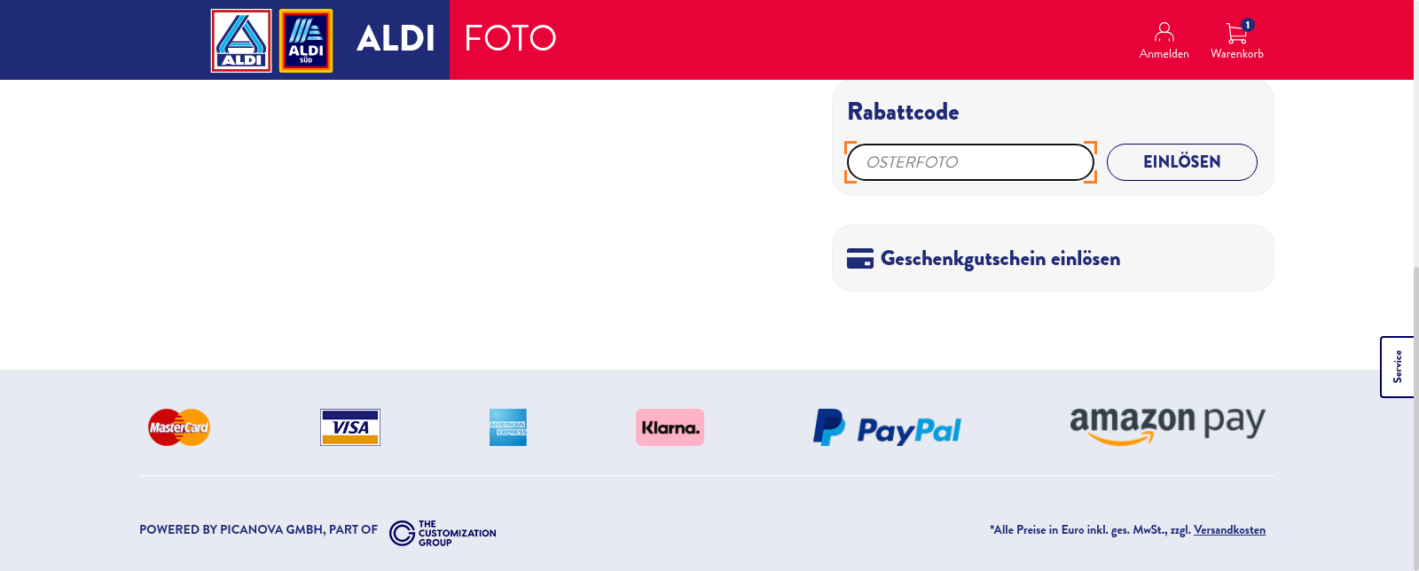 ALDI Foto Screenshot