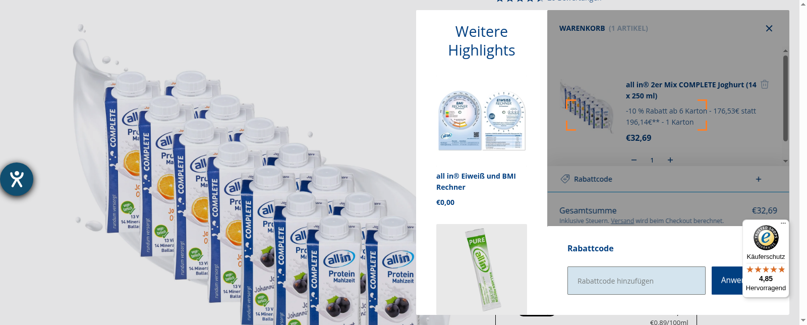 All In Nutrition Screenshot