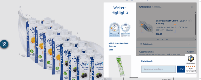 All In Nutrition Screenshot