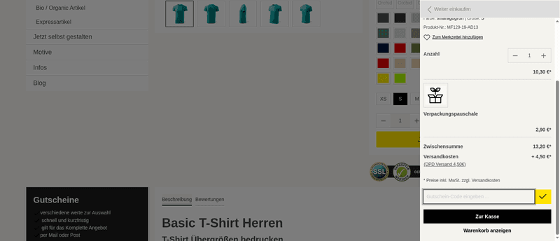 Tshirt-Druck24 Screenshot