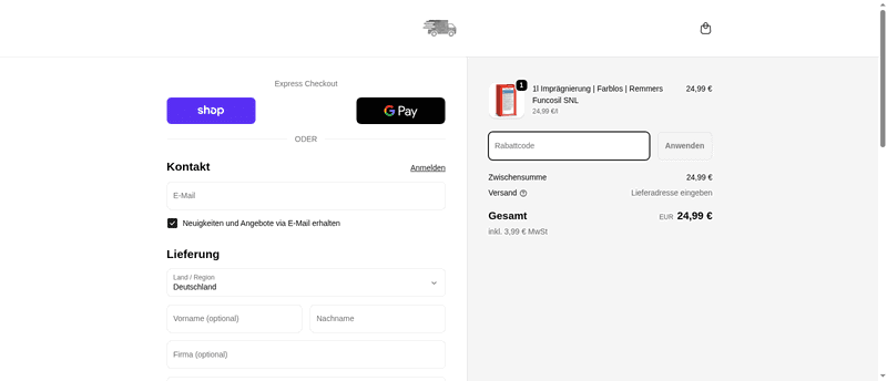 Betonfarben Shop Screenshot