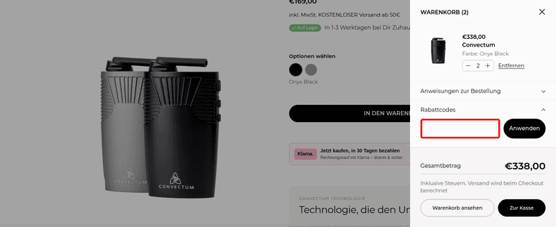 HIZEN Vaporizers Screenshot