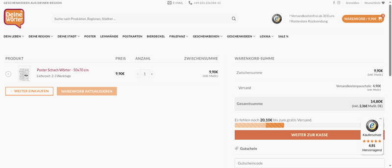 Deine Wörter Screenshot