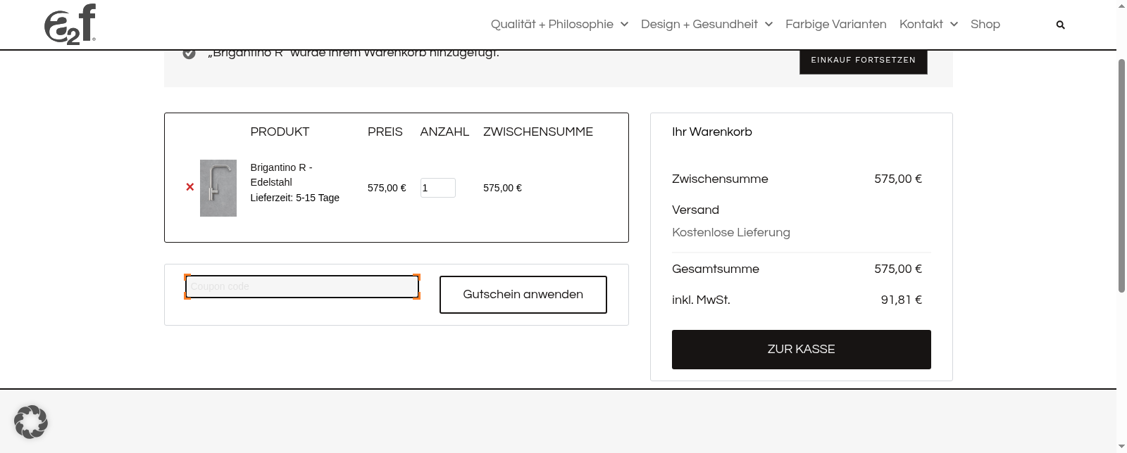 Edelstahl-Küchenarmaturen Screenshot
