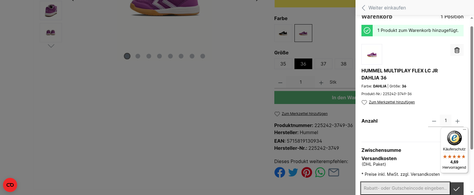 Teamsport-Sale Screenshot