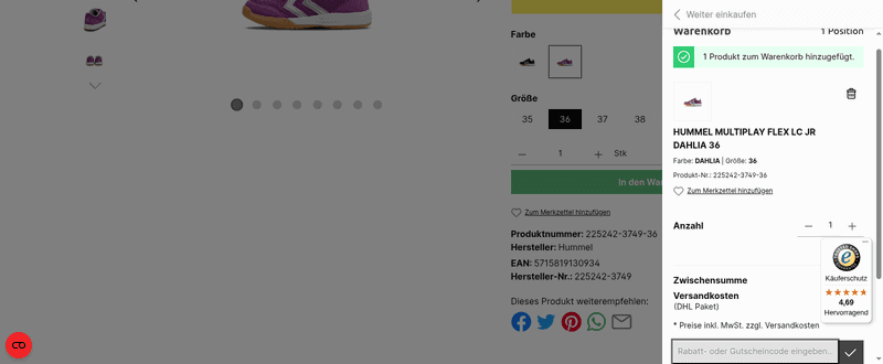 Teamsport-Sale Screenshot