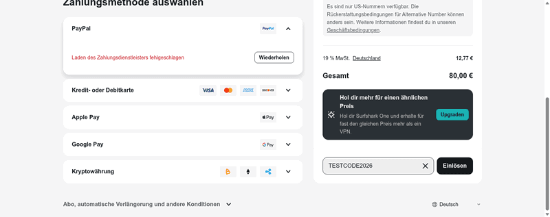 Surfshark VPN Screenshot