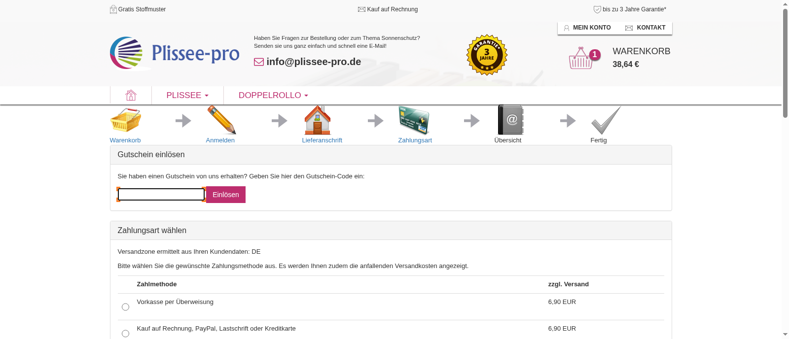 Plissee Pro Screenshot