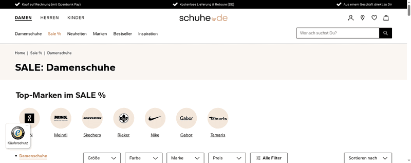 Schuhe Screenshot