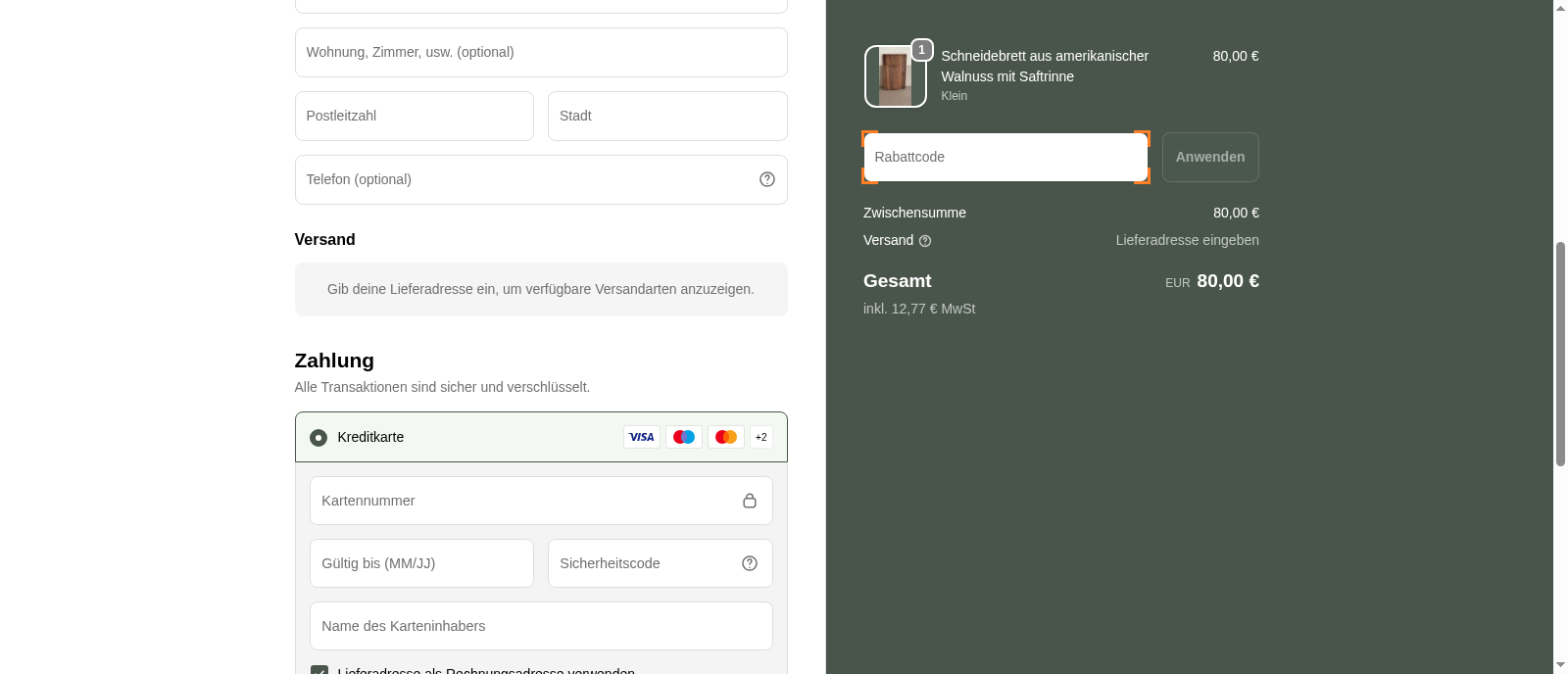 Schneidebrett Screenshot