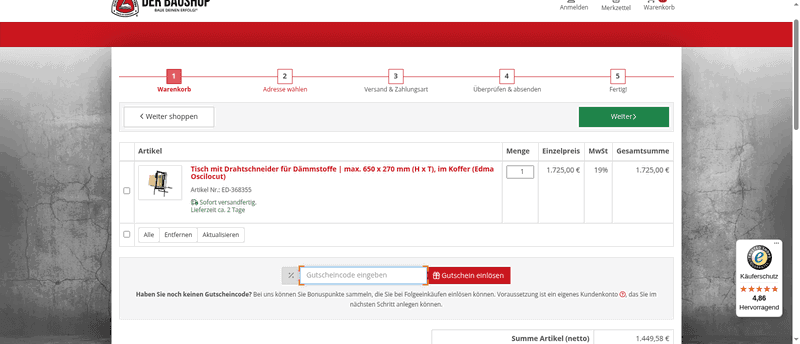 Schwan Baushop Screenshot