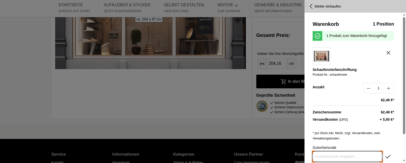 Aufkleber Gestalten Screenshot