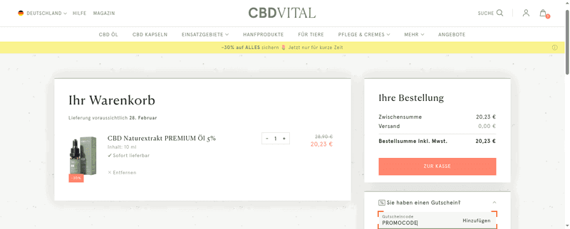 CBD VITAL Screenshot