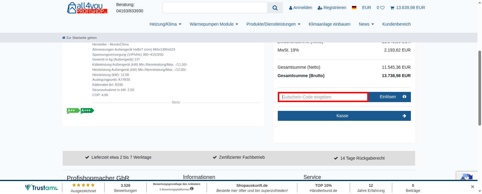 All4you Profishop Screenshot