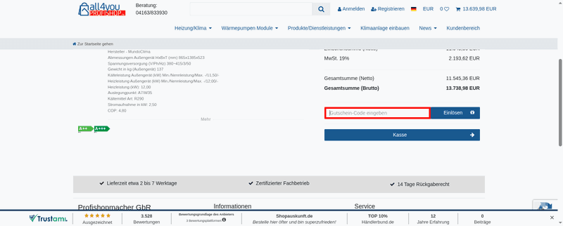All4you Profishop Screenshot