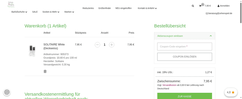 Zehenspiel Screenshot