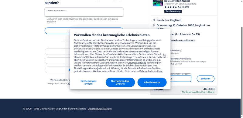 GetYourGuide Screenshot