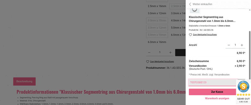 Piercing-Store Screenshot