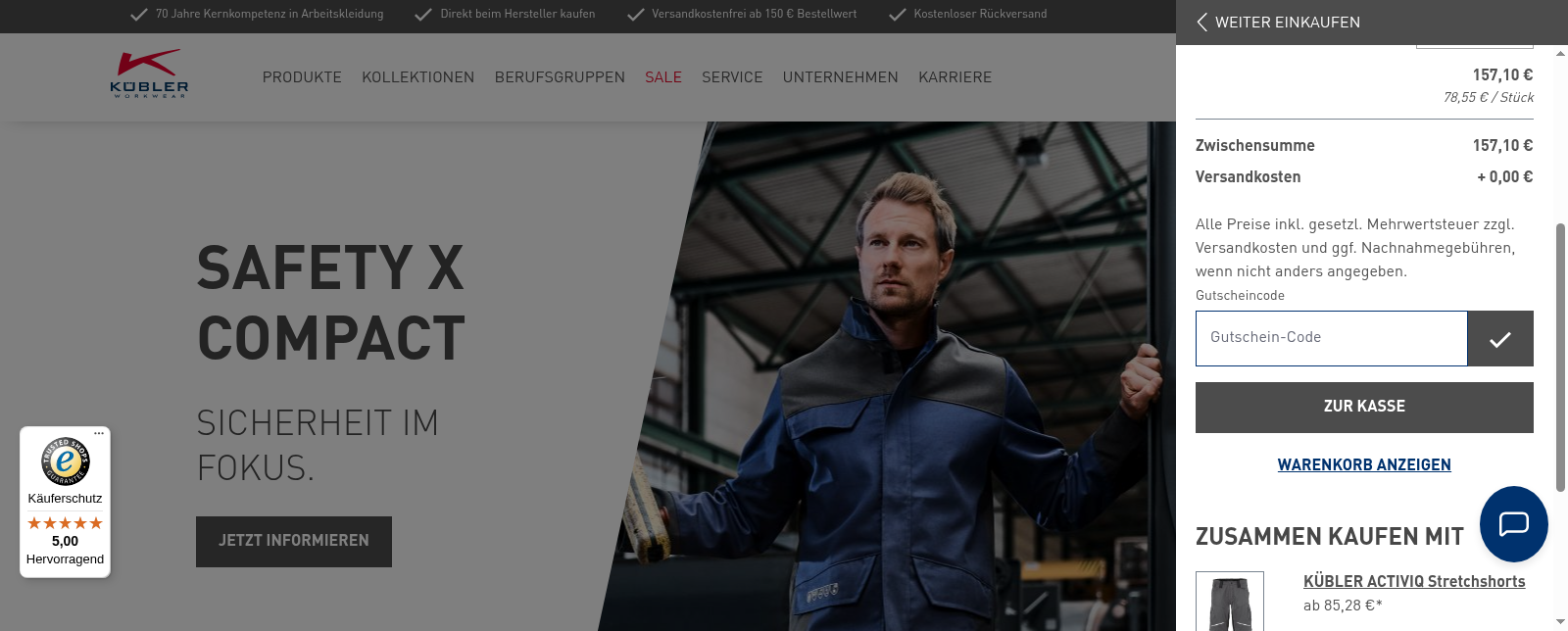 Kübler Workwear Screenshot
