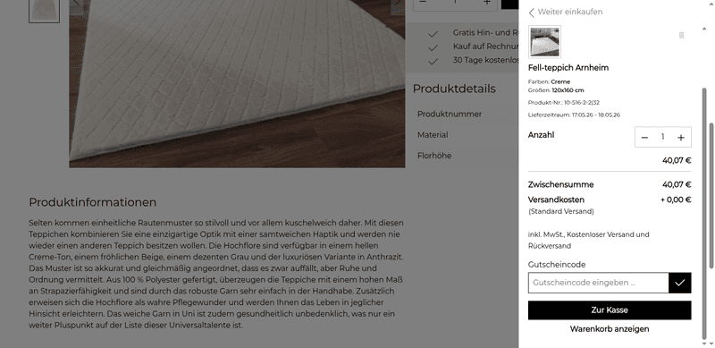 Teppichcenter24 Screenshot