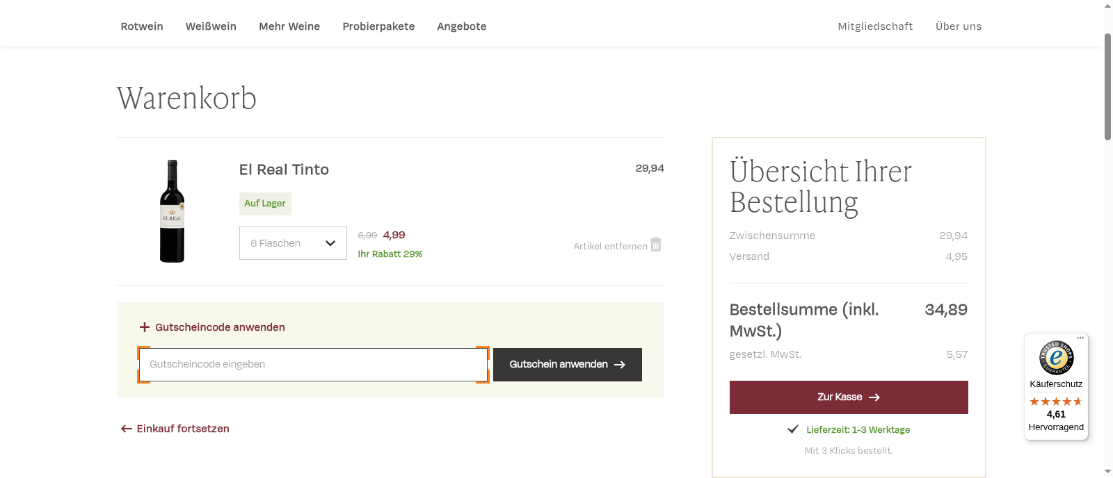 Die Weinbörse Screenshot