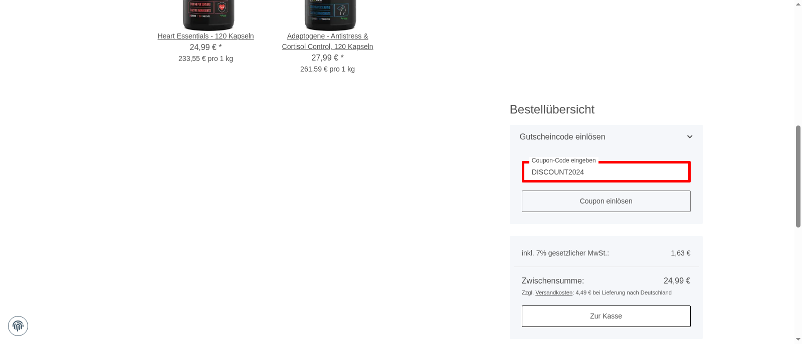 VitaminVersand24 Screenshot
