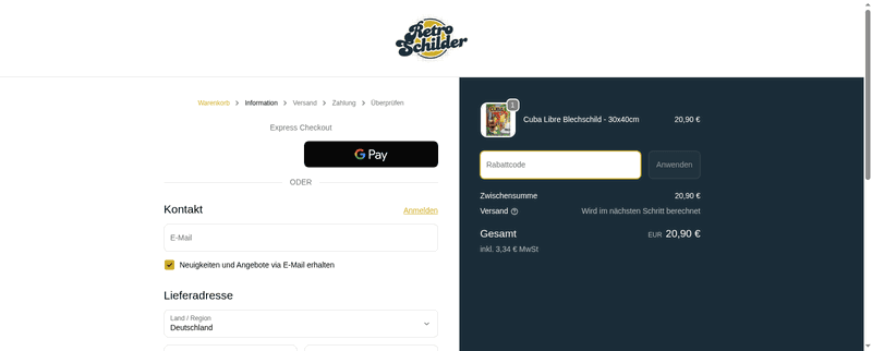 Retroschilder Screenshot